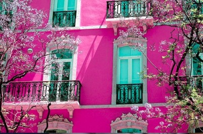 Pink walls otdoors