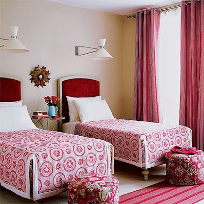 Red & Pink bedroom Twine Interiors