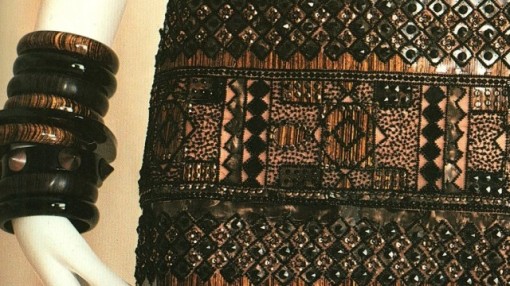 YSL beaded african Dress details