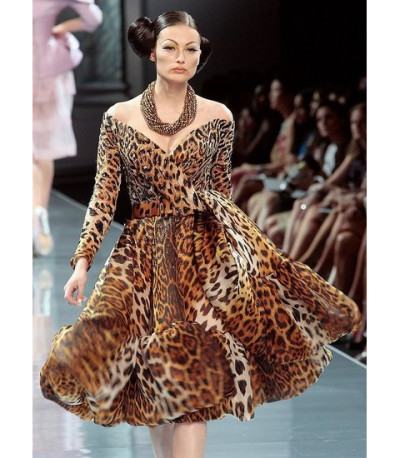 Christian-Dior-couture-animal-print-cocktail-dress 2013