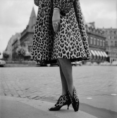 Christian Dior leopard coat & shoes 1961