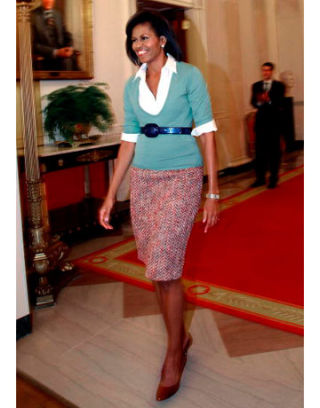 Michelle Obama school girl style