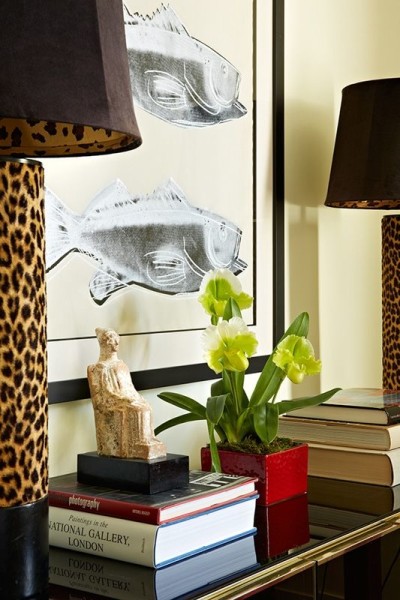 Leopard lamps Toronto designer, Anne Hepfer