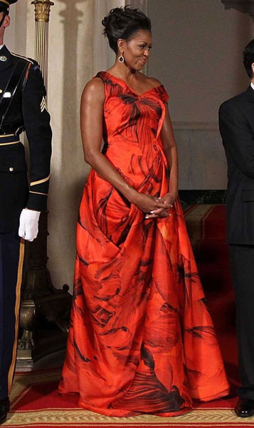 Michelle Obama Alexander McQueen gown