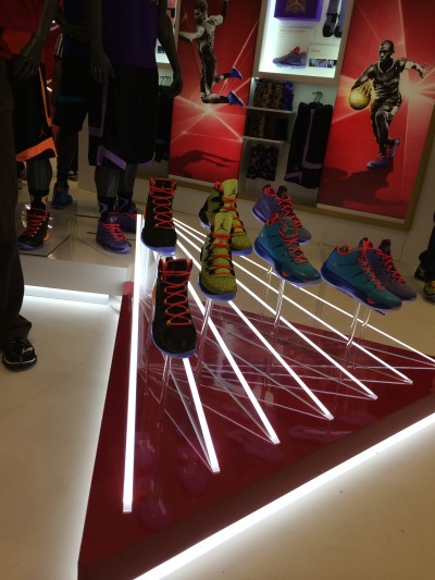 Jordan Store shoe display