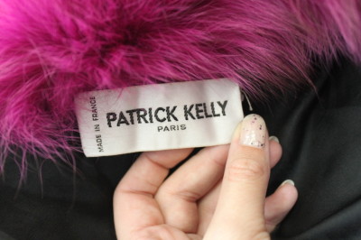 PK label w fuchsia fur
