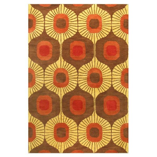 Orange pattern rug