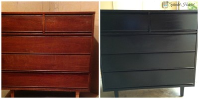 Dresser painting before & after