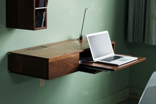 Mount your desk on the wall 