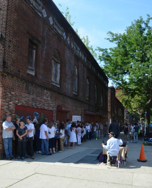 Visitors line for Abyssinianchurch