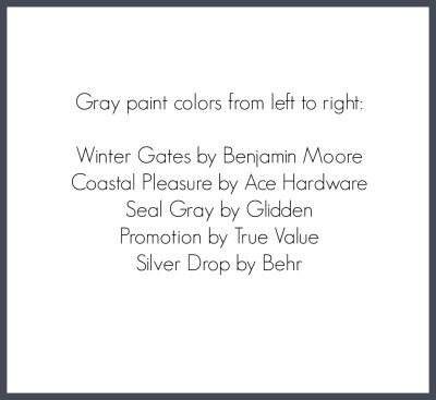 Gray paint color list