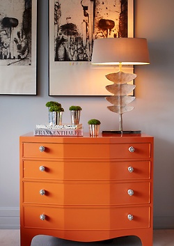 Orange dresser