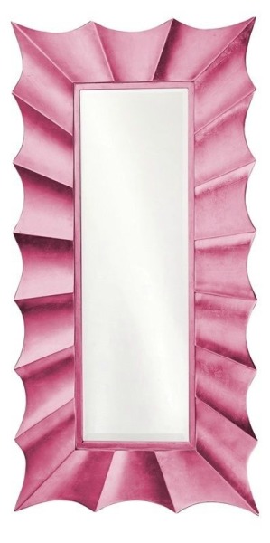 Pink scupltural mirror