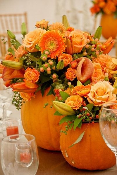 Pumpkin floral arrangement