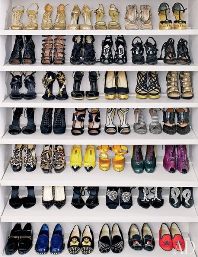 organized shoe storage Nina Garcia's home