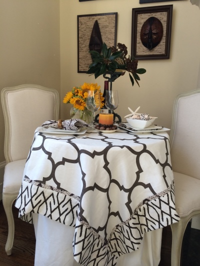 Thanksgiving side tablescape