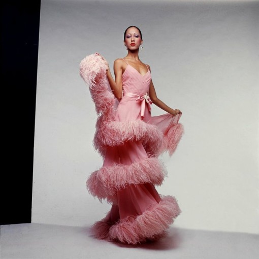 EFF Pat Cleveland in Valentino pink feathers