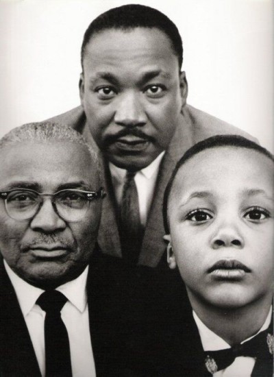 MLK jr with his father and son, Atlanta, Georgia, March 22, 1963. Photo by Richard Avedon