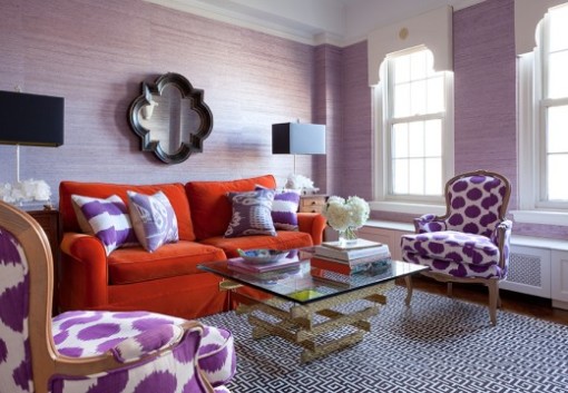 Madeline Weinrib textiles purple