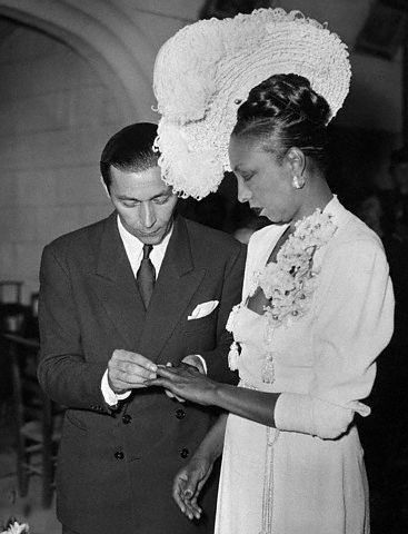 Josephine Baker Getting Married to Joe Buillion1947 