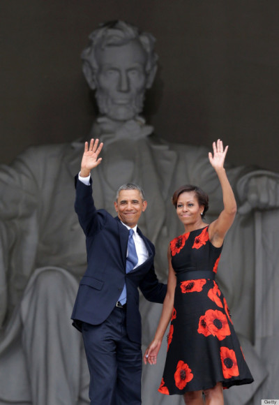 Michelle Obama in Tracey Reese dress