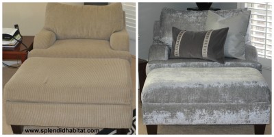 Chair & Ottoman Before & After