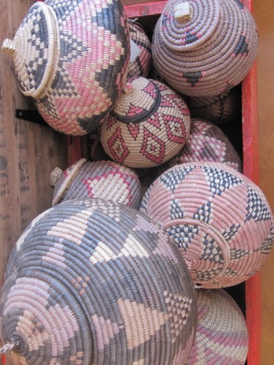 South African baskets pink