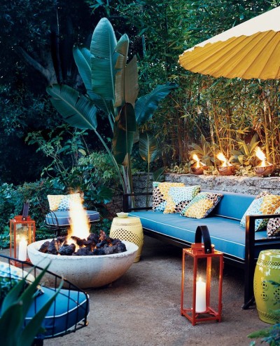Patio w fire pit - Outdoor Rooms