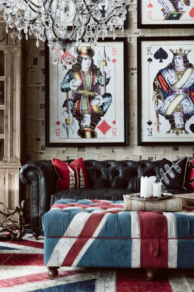 British Union jack ottoman - Living room