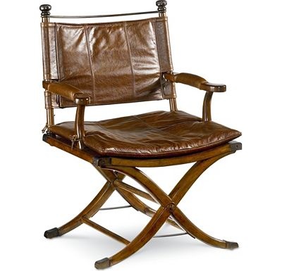 Safari styled leather chair Thomasville