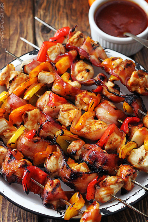 grilled-honey-bbq-bacon-chicken-kabobs - Outdoor Entertaining