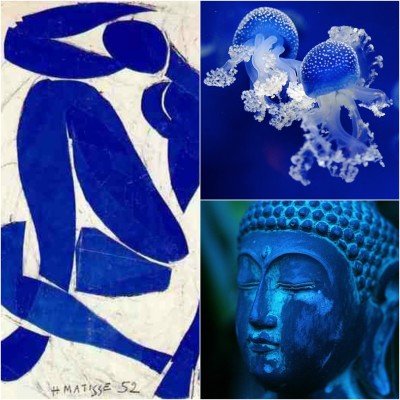 Cobalt Blue mood collage