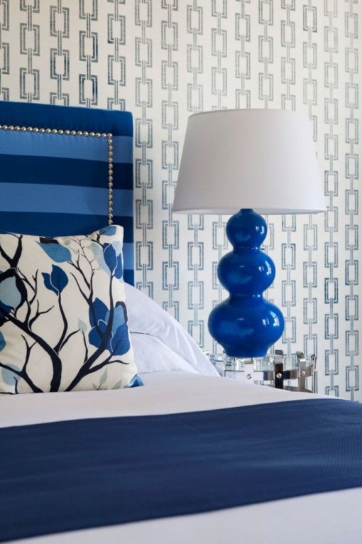 Cobalt blue bedroom