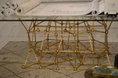 Gold mesh table - fall trends