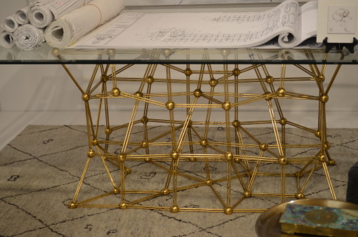 Gold mesh table - fall trends PW vignette 