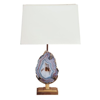Willy Daro Blue Agate Table Lamp