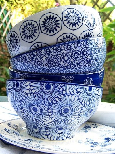 Blue & white bowls
