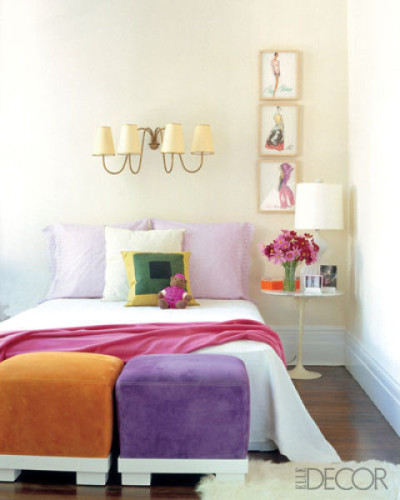 Color pop in a small room - Small spaces