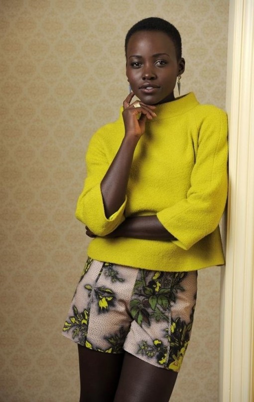 Lupita in Chartreuse top