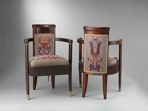 Pierre Patout Art Deco armchairs 1934