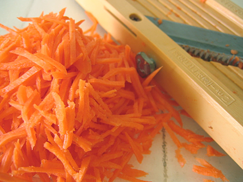 Shredded carrots - spring rolls