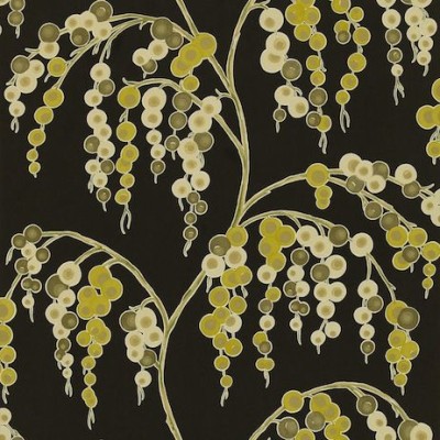 Chartreuse & black Wallpaper - Lola by Harlequin