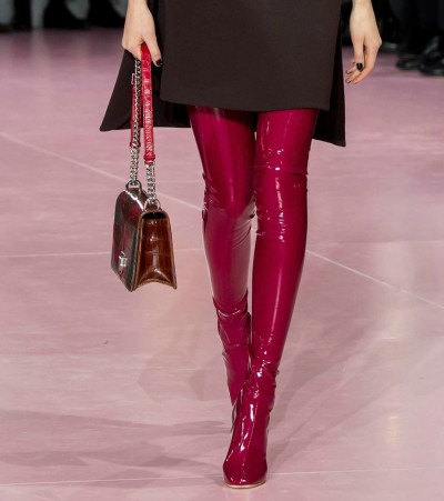 Christian DIor - Chinese Red high boots