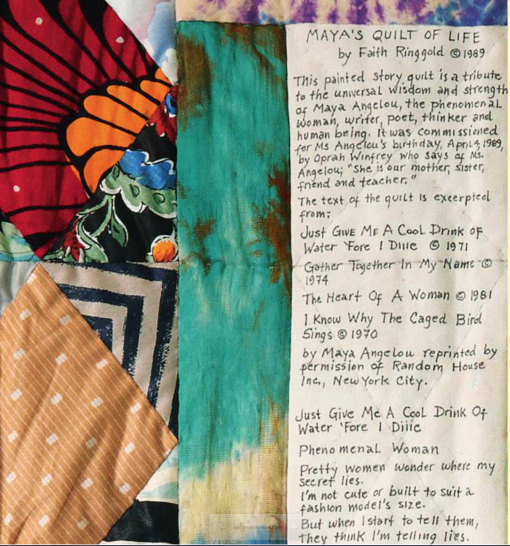 Details - Maya's Quilt of life - Faith Ringgold