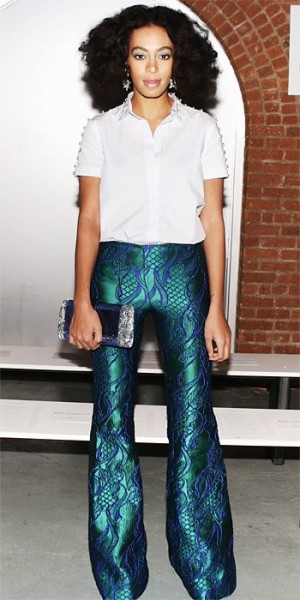 Solange in Brocade pants - Eastern Influences