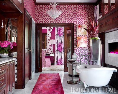 Brian Alan Kirkland hot pink bathroom ASO showhouse
