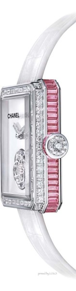 Chanel pink diamond watch