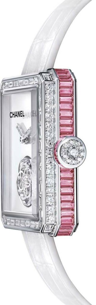Chanel pink diamond watch