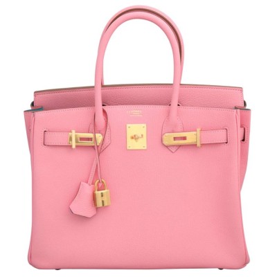 Pink Hermes Birkin handbag